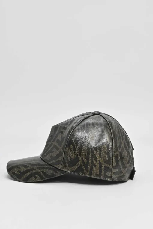 Brown coated canvas FF Vertigo Zucca baseball cap