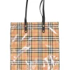 Brown coated canvas Nova Check Large Tote bag