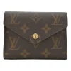 Brown coated monogram canvas Victorine envelope bi-fold wallet