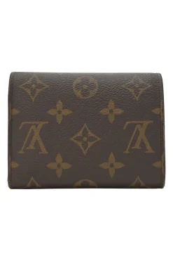 Brown coated monogram canvas Victorine envelope bi-fold wallet
