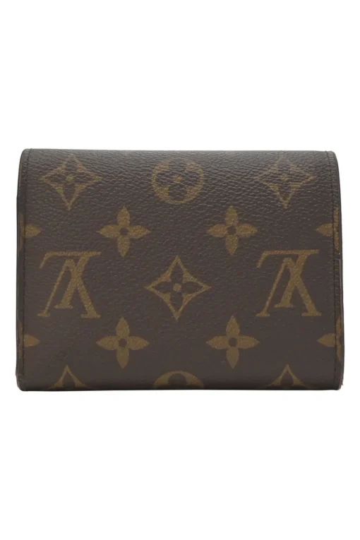 Brown coated monogram canvas Victorine envelope bi-fold wallet