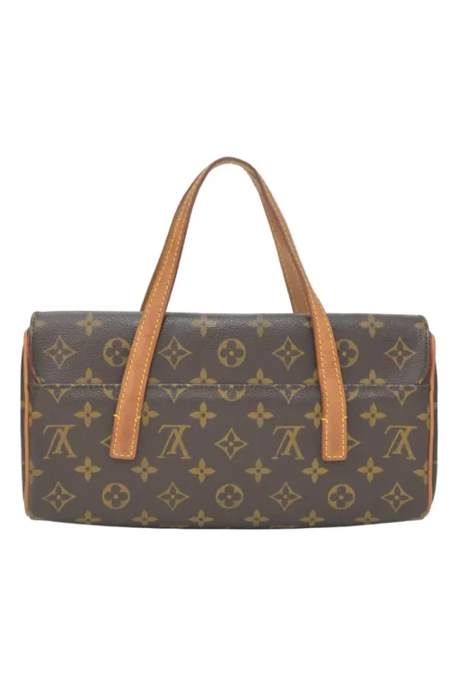 Brown coated monogram canvas and leather Sonatine bag