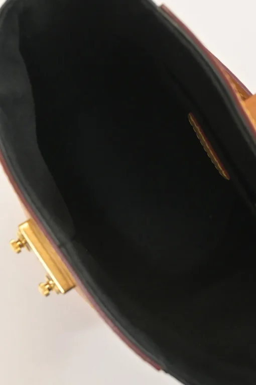 Brown coated monogram canvas and leather Duffle bucket bag