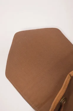 Brown coated monogram canvas and leather Montsouris drawstring backpack