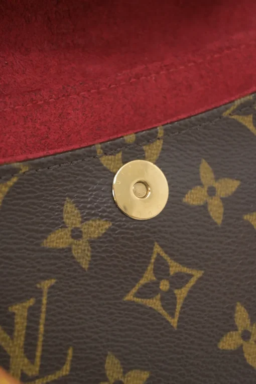 Brown coated monogram canvas and leather Sonatine bag