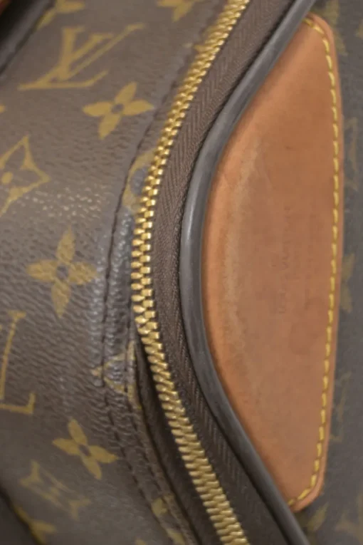 Brown coated monogram canvas and leather Pegase 60 roller