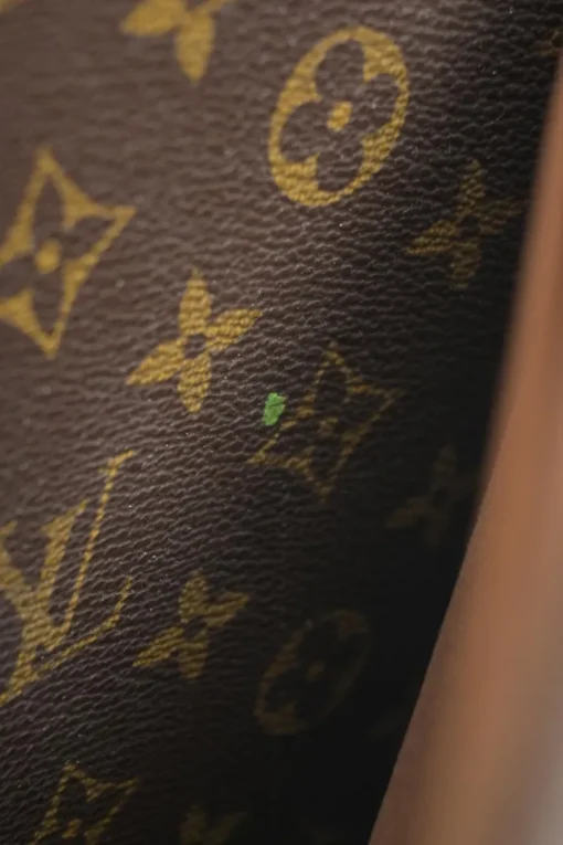 Brown coated monogram canvas and leather Pegase 60 roller