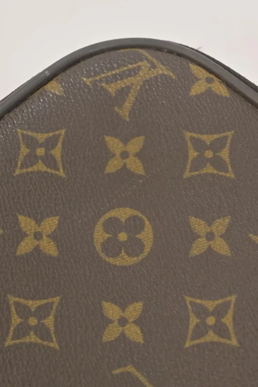 Brown coated monogram canvas and leather Pegase 60 roller