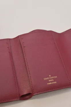 Brown coated monogram canvas Victorine envelope bi-fold wallet