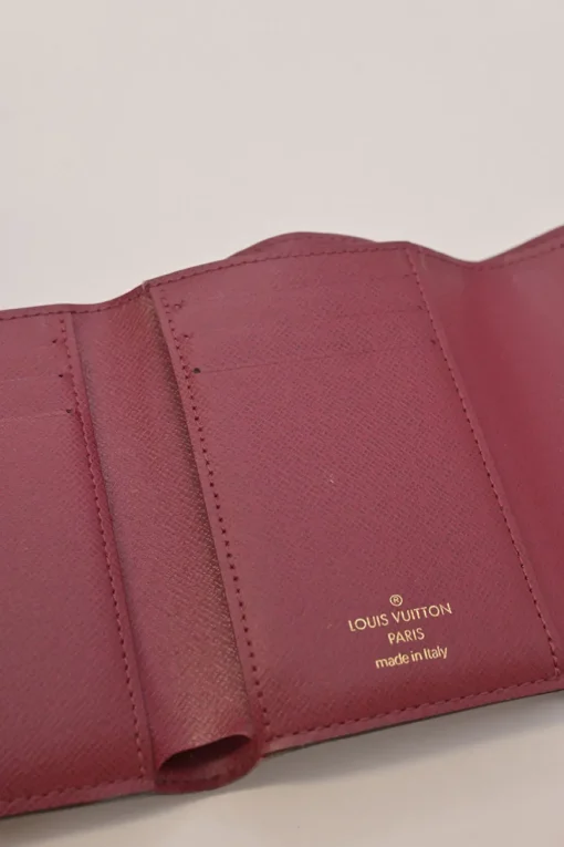 Brown coated monogram canvas Victorine envelope bi-fold wallet