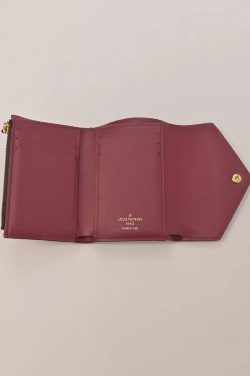 Brown coated monogram canvas Victorine envelope bi-fold wallet