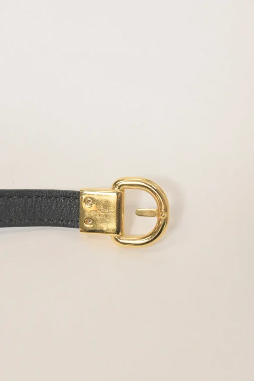 Brown coated monogram canvas and leather Fasten Your LV buckle bracelet