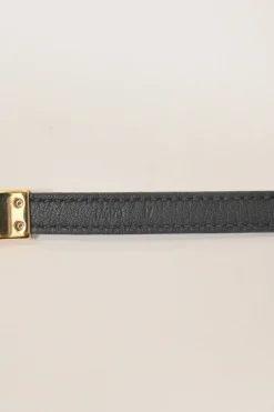 Brown coated monogram canvas and leather Fasten Your LV buckle bracelet