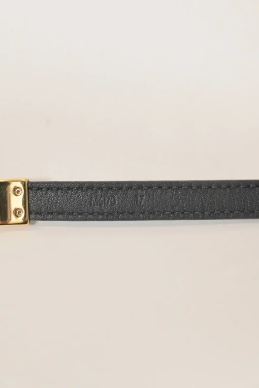 Brown coated monogram canvas and leather Fasten Your LV buckle bracelet