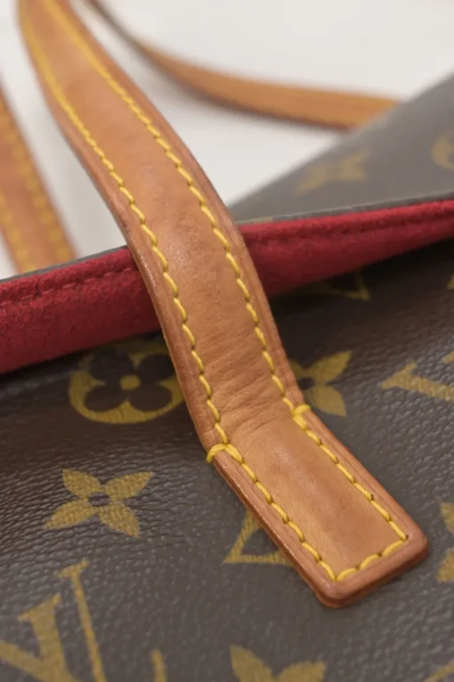Brown coated monogram canvas and leather Sonatine bag