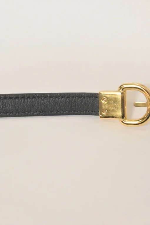 Brown coated monogram canvas and leather Fasten Your LV buckle bracelet