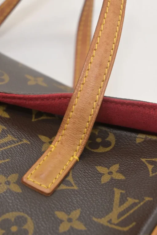 Brown coated monogram canvas and leather Sonatine bag