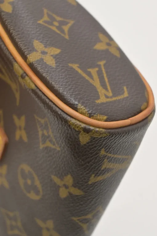 Brown coated monogram canvas and leather Sonatine bag