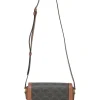 Brown coated Triomphe monogram canvas and leather Teen shoulder bag with adjustable shoulder strap