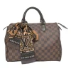 Brown Damier Ebene coated canvas and leather Speedy bag 30