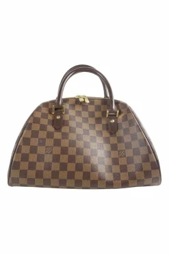 Brown Damier Ebene Ribera MM Top Handle Bag