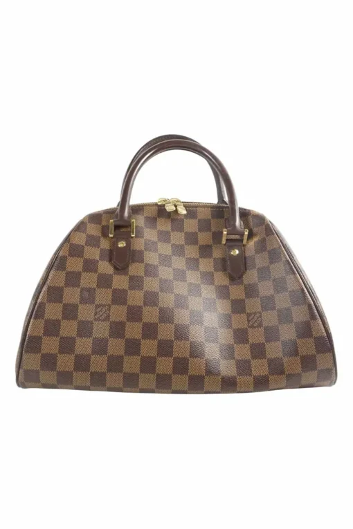 Brown Damier Ebene Ribera MM Top Handle Bag