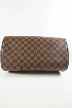 Brown Damier Ebene Ribera MM Top Handle Bag