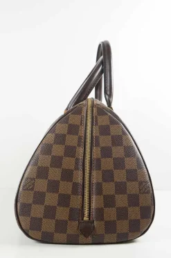 Brown Damier Ebene Ribera MM Top Handle Bag
