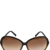 Brown gradient acetate oversized Cabaret round-eye sunglasses