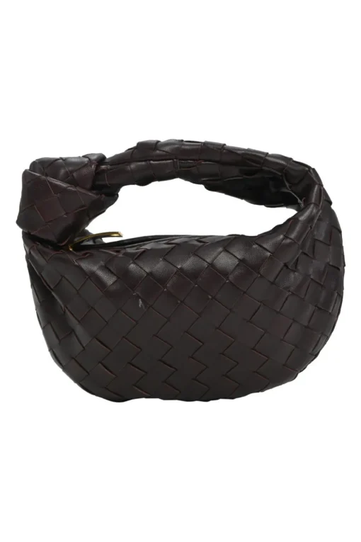 Brown knotted intrecciato nappa leather Jodie mini bag