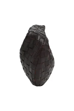 Brown knotted intrecciato nappa leather Jodie mini bag