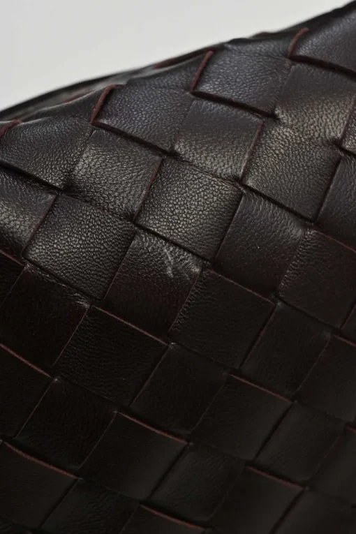 Brown knotted intrecciato nappa leather Jodie mini bag
