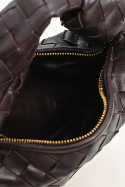 Brown knotted intrecciato nappa leather Jodie mini bag