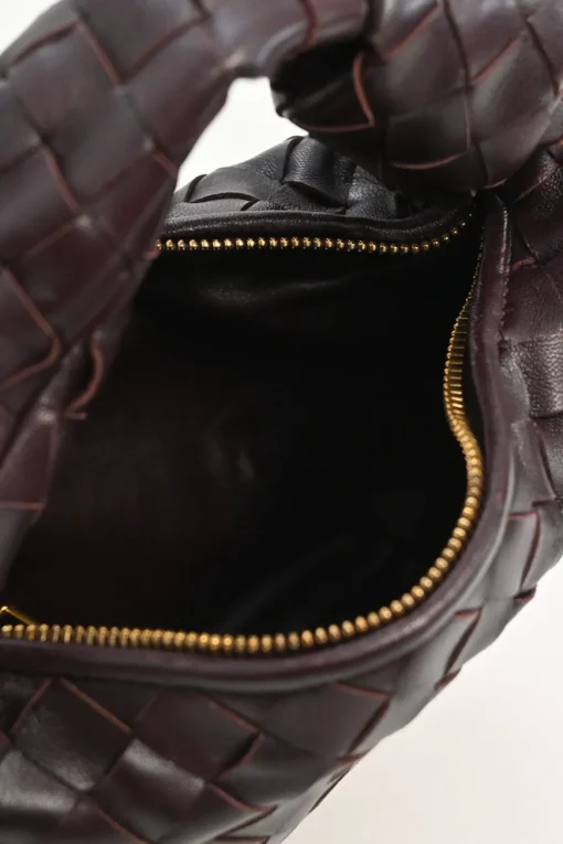 Brown knotted intrecciato nappa leather Jodie mini bag