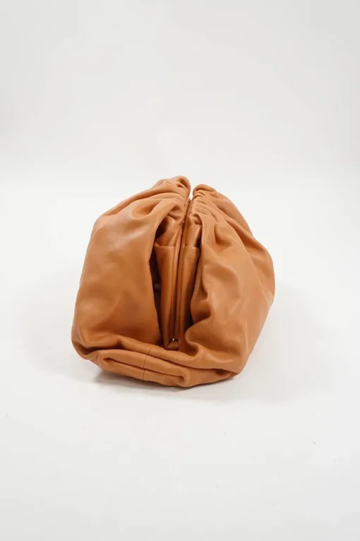 Brown Lambskin 'The Pouch' Clutch Bag