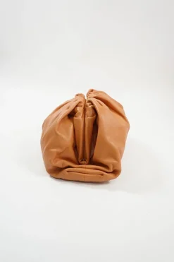 Brown Lambskin 'The Pouch' Clutch Bag