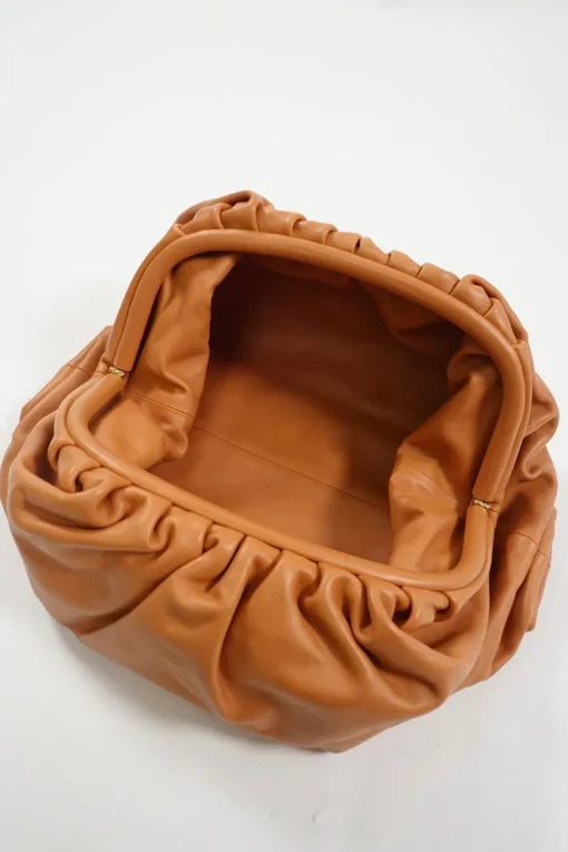 Brown Lambskin 'The Pouch' Clutch Bag