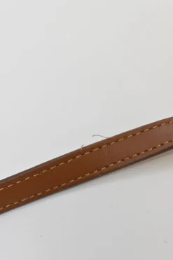 Brown leather Anna half-moon convertible shoulder bag