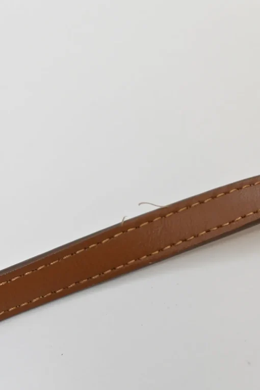 Brown leather Anna half-moon convertible shoulder bag