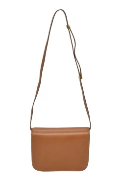 Brown leather Classic Box bag with adjustable shoulder strap