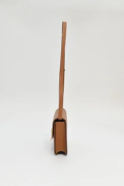 Brown leather Classic Box bag with adjustable shoulder strap