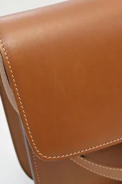 Brown leather Classic Box bag with adjustable shoulder strap