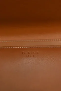 Brown leather Classic Box bag with adjustable shoulder strap
