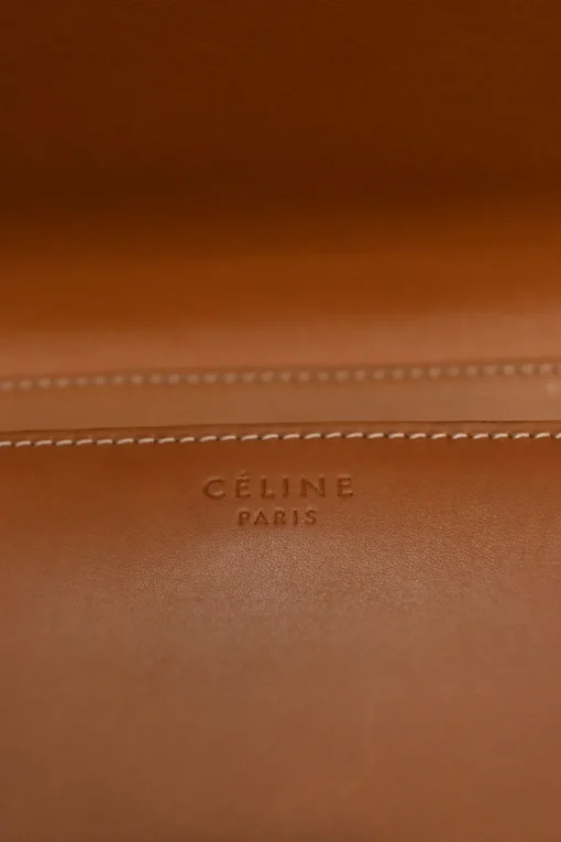 Brown leather Classic Box bag with adjustable shoulder strap