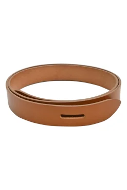 Brown leather Lecce knotted belt