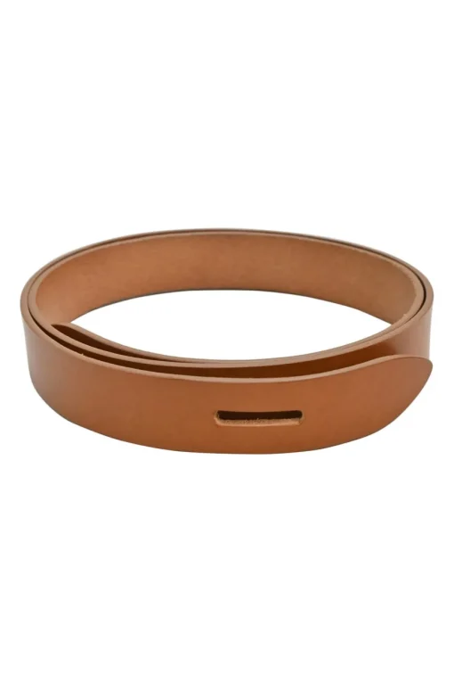 Brown leather Lecce knotted belt