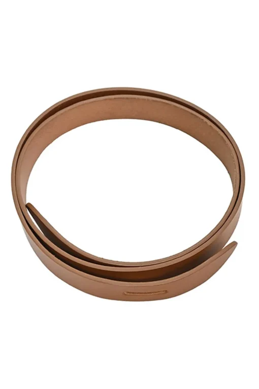 Brown leather Lecce knotted belt