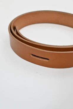 Brown leather Lecce knotted belt