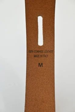 Brown leather Lecce knotted belt