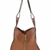 Brown leather medium Hammock bag